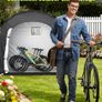 Bike Storage Tent Shed for 5 Bikes, Outdoor Portable 210D Oxford Thick PU4000 Waterproof Bike Cover with Ventilated Window, Bike Tent Fit for Bicycle, Lawn Mower, Garden Tools Image 5