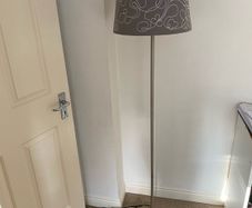 Floor Lamp - Brushed Chrome base with IKEA shade