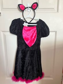 Cat costume dress with tail and hairband