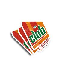 Retro Club Orange Label Glossy Stickers 3-Pack