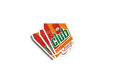Retro Club Orange Label Glossy Stickers 3-Pack