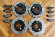 Brake discs drilled / grooved + brake pads BMW E36 E46