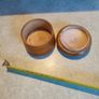 Antique Treen Pot Small Antique Treen Pot.Screw-on mushroom shaped lid.Polished light colored wood, possibly yew or sycamore. Image 10
