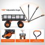 Garden Dump Cart Heavy-duty Metal Yard Carts and Wagons 880 lbs/399.2 kg Loading Image 3