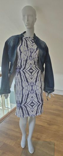 river island tie dye column dress(size8)