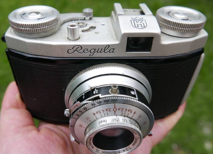 Vintage KING REGULA CAMERA made in Germany in leather case 1950s