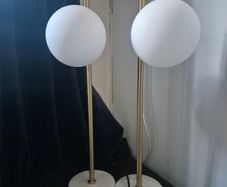 Pair of 2x Globe Table Lamps