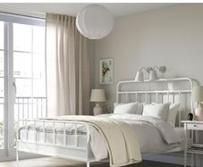 LIKE NEW IKEA stjarno king bed with valavag kingsize mattress -