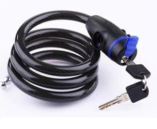 Bicycle Helmet Chain Lock 8mm Thick Anti-Theft Steel With 2 Keys Safety Lock Motorcycle Bike Lock Bicycle Accessories