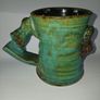 Michael Kennedy Studio Pottery Musical Themed Face Mug Image 2