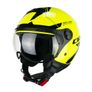 Moto Jet Helmet CGM 167X FLO TECH Yellow Fluo Black - size M (56cm) Image 3