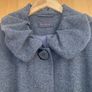 Women's Charcole Vintage Style Tweed Coat Image 2