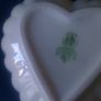 Belleek Heart Shaped Dish. Lustre Interior. Image 3