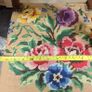 Pair of Vintage Wooden Dining Chairs with Tapestry Upholstery Image 8
