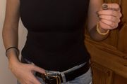 Black Top with shoulder Pads