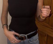 Black Top with shoulder Pads