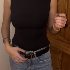Black Top with shoulder Pads