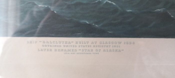 Vintage Maritime Print Ship Balclutha 1886