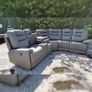New Halifax Leather Electric Corner Recliner Sofa Image 10