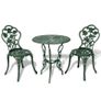 3 Piece Bistro Set Cast Aluminium Green Image 5