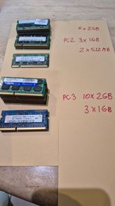 laptop ram ddr3 ddr2 job lot