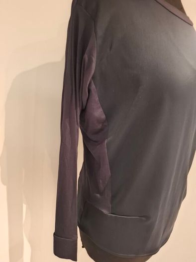 Dunnes Navy Satin Mix Top