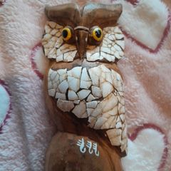 Mosaic wooden owl