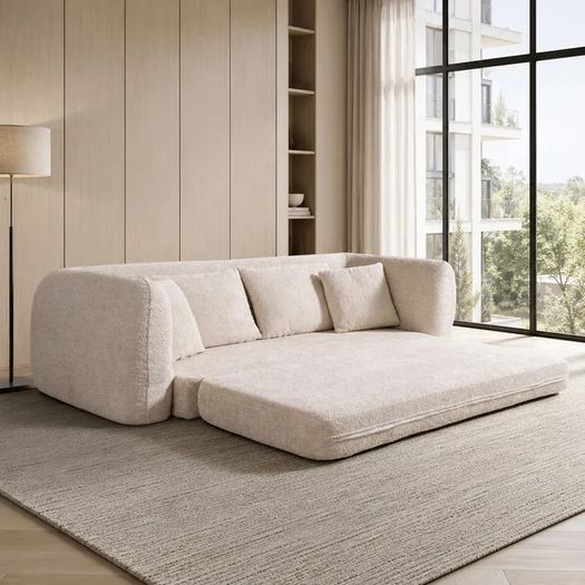 Softy compressed Pull Out Sofa Bed - Beige