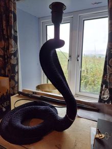Cobra table lamp - working with slight cosmetic damage to neck