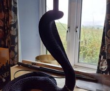 Cobra table lamp - working with slight cosmetic damage to neck