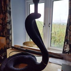 Cobra table lamp - working with slight cosmetic damage to neck
