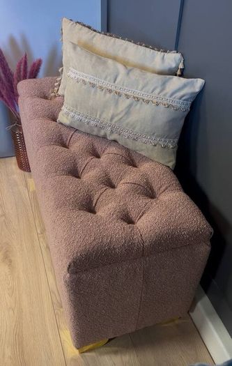 Elegance Boucle Ottoman with Storage 100x40