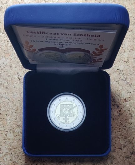 Belgium 2 Euro Base Metals Proof Coin 2023 - 75 years of Women's Suffrage