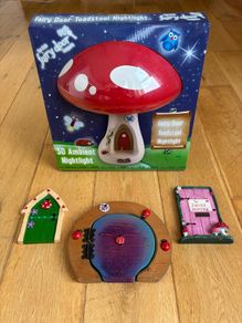 Toadstool Night Light and 3 fairy doors