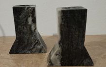 Vintage Connemara marble candleholders