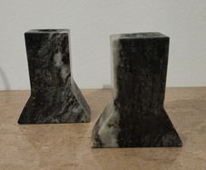 Vintage Connemara marble candleholders
