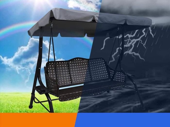 Canopy Garden Swing Seat Chair, Swing Chair Canopy Replacement, Swing Canopy Cover, Waterproof/UV Resistant Cover Patio Hammock Cover Top Garden Outdoor (FREE POSTAGE)