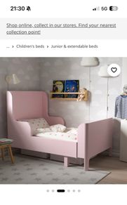 Ikea pink extendable bed