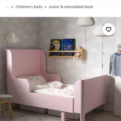 Ikea pink extendable bed