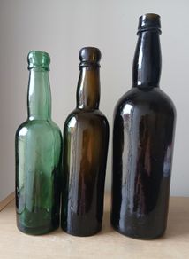 Lot of 3 vintage Guinness bottles
