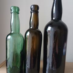Lot of 3 vintage Guinness bottles
