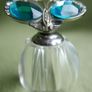 Vintage PERFUME BOTTLE-Butterfly Decorative Glass Perfume Bottle - Empty Vintage Style Jeweled Enameled Crystal Perfume Holder Image 10