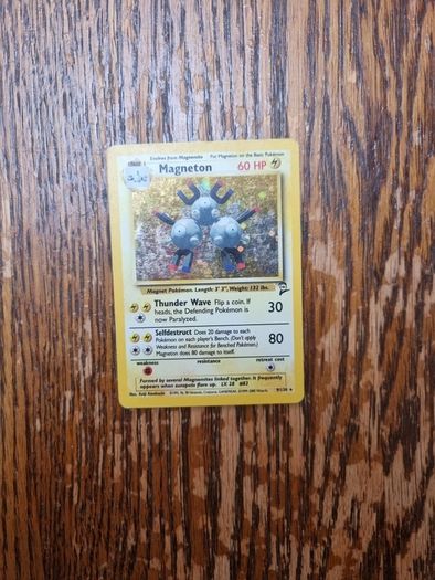 Holo Magneton Base Set 2 Vintage Pokemon Card