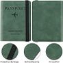 NEW SALE | Passport Holder Cover Travel Wallet Organiser, Passport Case with RFID Blocking, PU Leather Travel Document Holder for Men&Women Travel Accessories Image 7