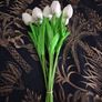 Artificial White Tulips 10 Stems 34cm Image 2