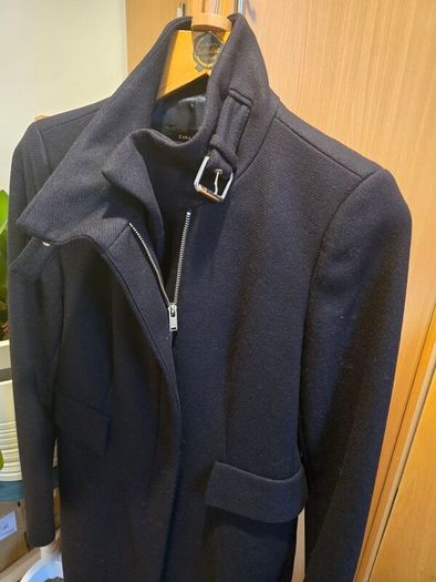 Navy Winter coat - Zara