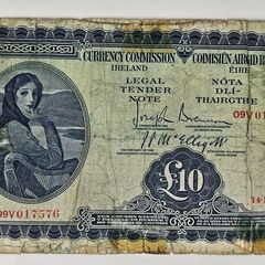 Ireland 1938 10 Pounds Lady Lavery Banknote