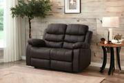 FINAL UNITS 2 Seater Leather Recliner Sofa, Brown