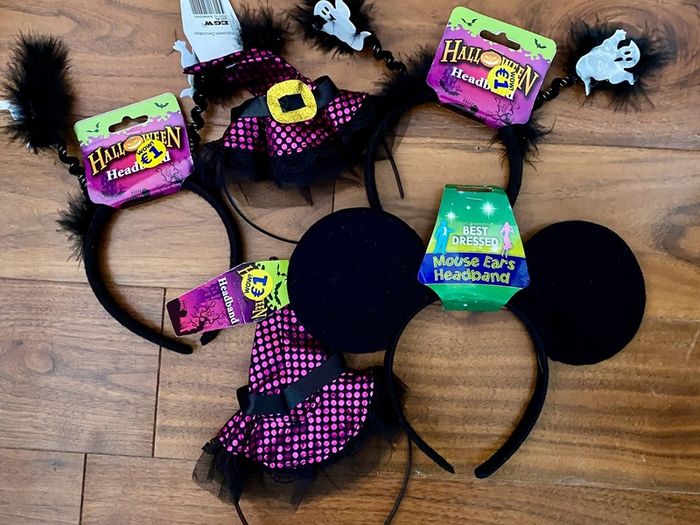 BNWT Halloween Headbands Witch,Ghost,Mouse ear