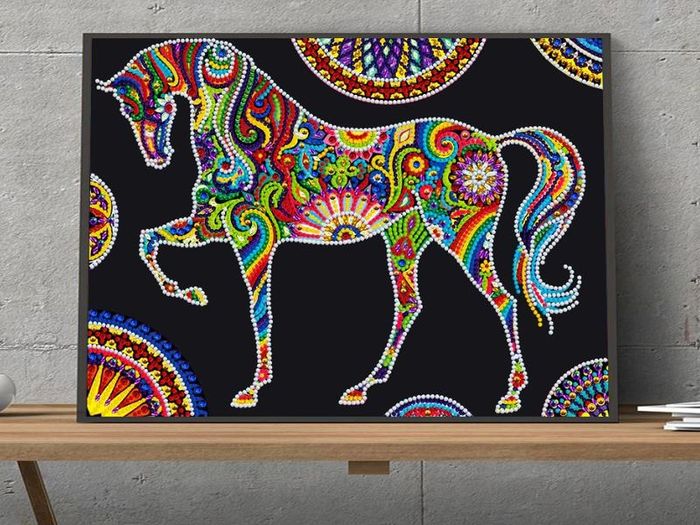Luminous Diamond Painting Kit. Horse